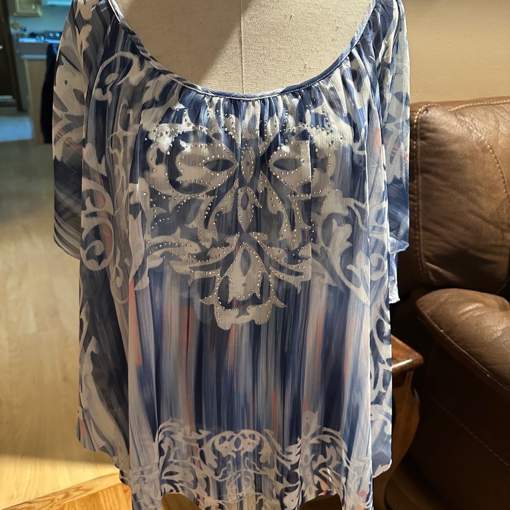 JM Collection Blouse Sz M